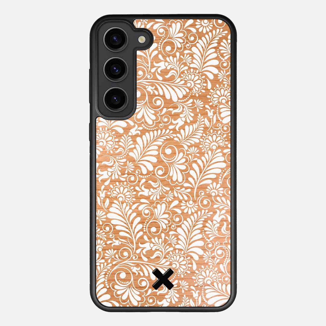Botanica Case for the Samsung Galaxy S23 Plus featuring a UV Printed Cherry Wood backer with the Keyway X Mark#Phone Model_Galaxy S23 Plus