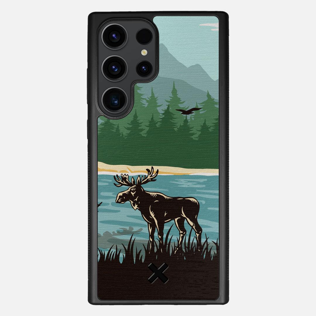 Moose Tracks Case for the Samsung Galaxy S23 Ultra featuring a UV Printed Wenge Wood backer with the Keyway X Mark#Phone Model_Galaxy S23 Ultra