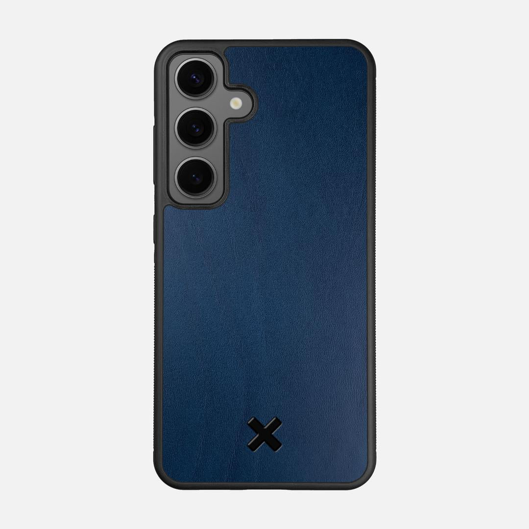 Midnight Leather Case for the Samsung Galaxy S24 featuring a Genuine Leather backer with the Keyway X Mark#Phone Model_Galaxy S24