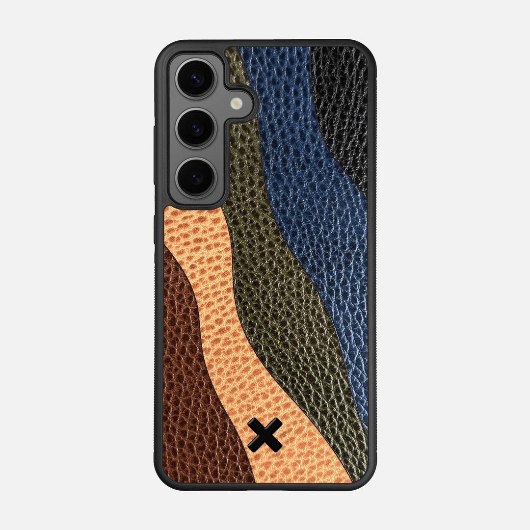 Sable Leather Case for the Samsung Galaxy S24 featuring a Genuine Leather backer with the Keyway X Mark#Phone Model_Galaxy S24