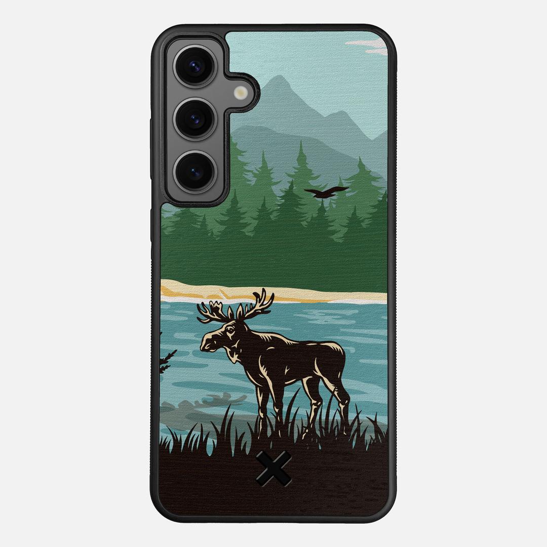 Moose Tracks Case for the Samsung Galaxy S24 Plus featuring a UV Printed Wenge Wood backer with the Keyway X Mark#Phone Model_Galaxy S24 Plus