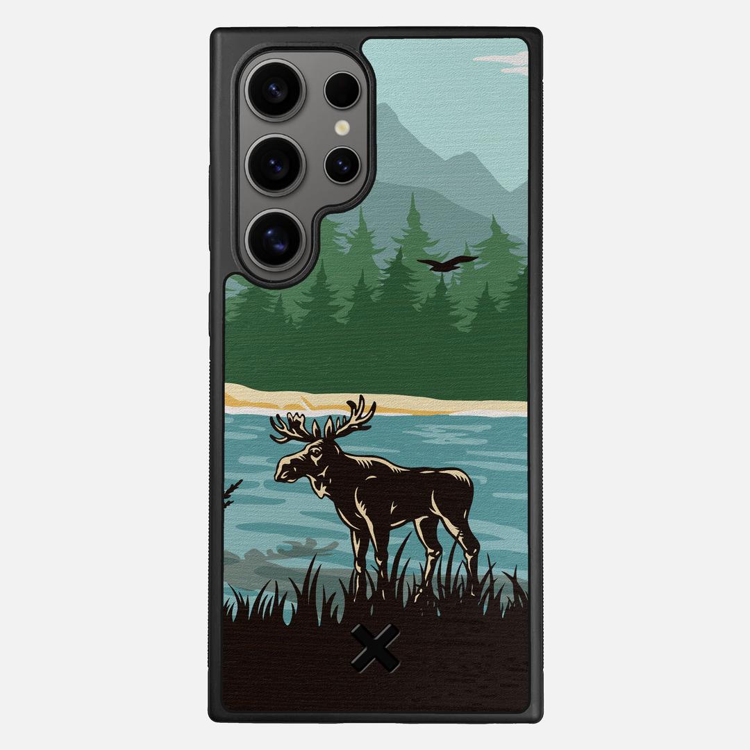 Moose Tracks Case for the Samsung Galaxy S24 Ultra featuring a UV Printed Wenge Wood backer with the Keyway X Mark#Phone Model_Galaxy S24 Ultra