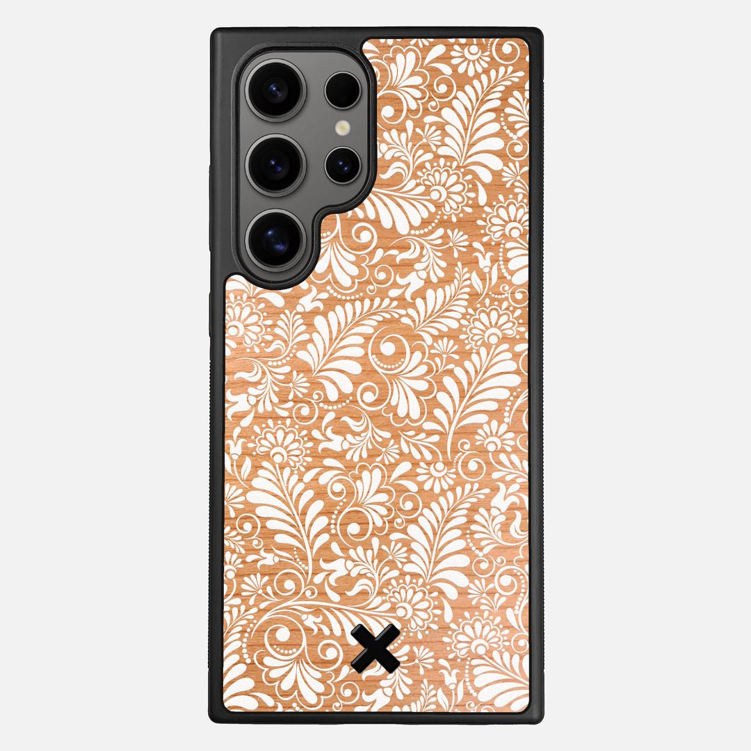 Botanica Case for the Samsung Galaxy S25 Ultra featuring a UV Printed Cherry Wood backer with the Keyway X Mark#Phone Model_Galaxy S25 Ultra