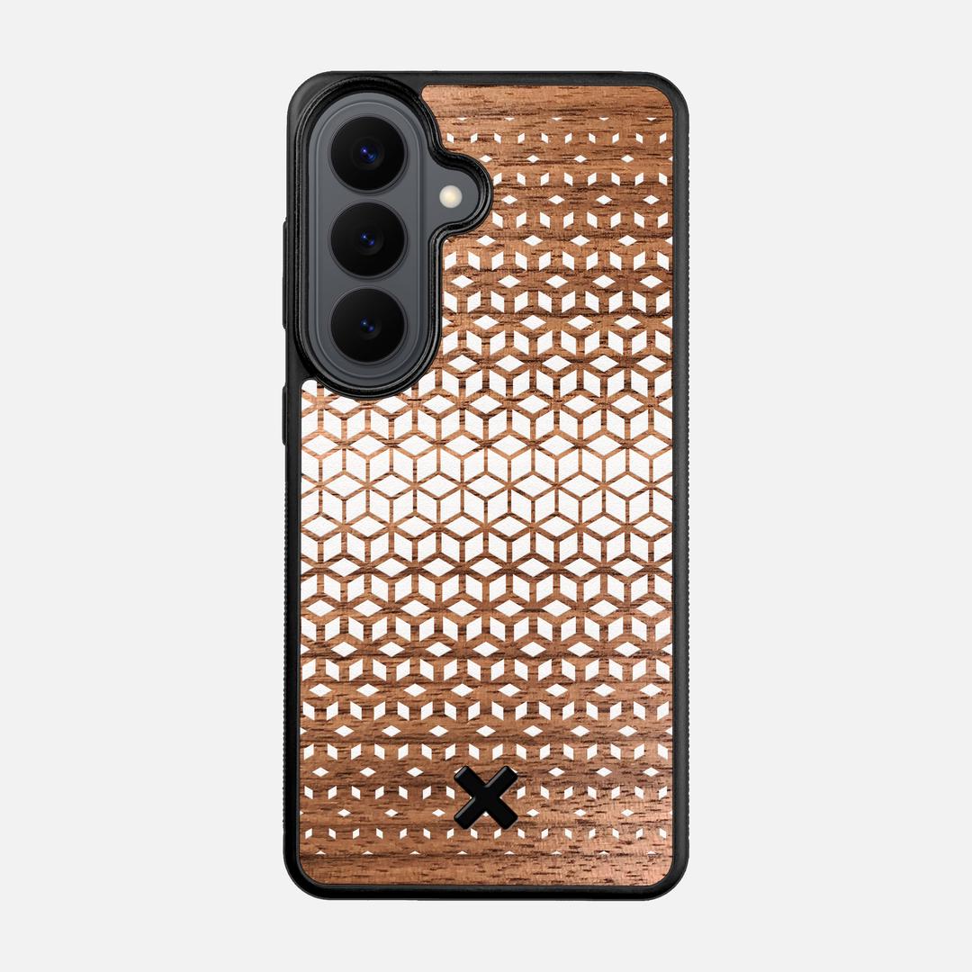 Geo Case for the Samsung Galaxy S26 featuring a UV Printed Walnut Wood backer with the Keyway X Mark#Phone Model_Galaxy S26