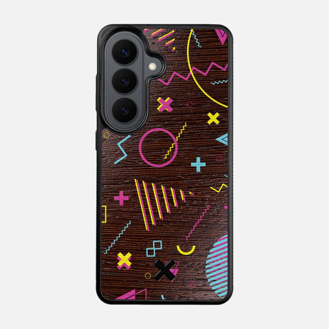 Neon Case for the Samsung Galaxy S26 featuring a UV Printed Wenge Wood backer with the Keyway X Mark#Phone Model_Galaxy S26
