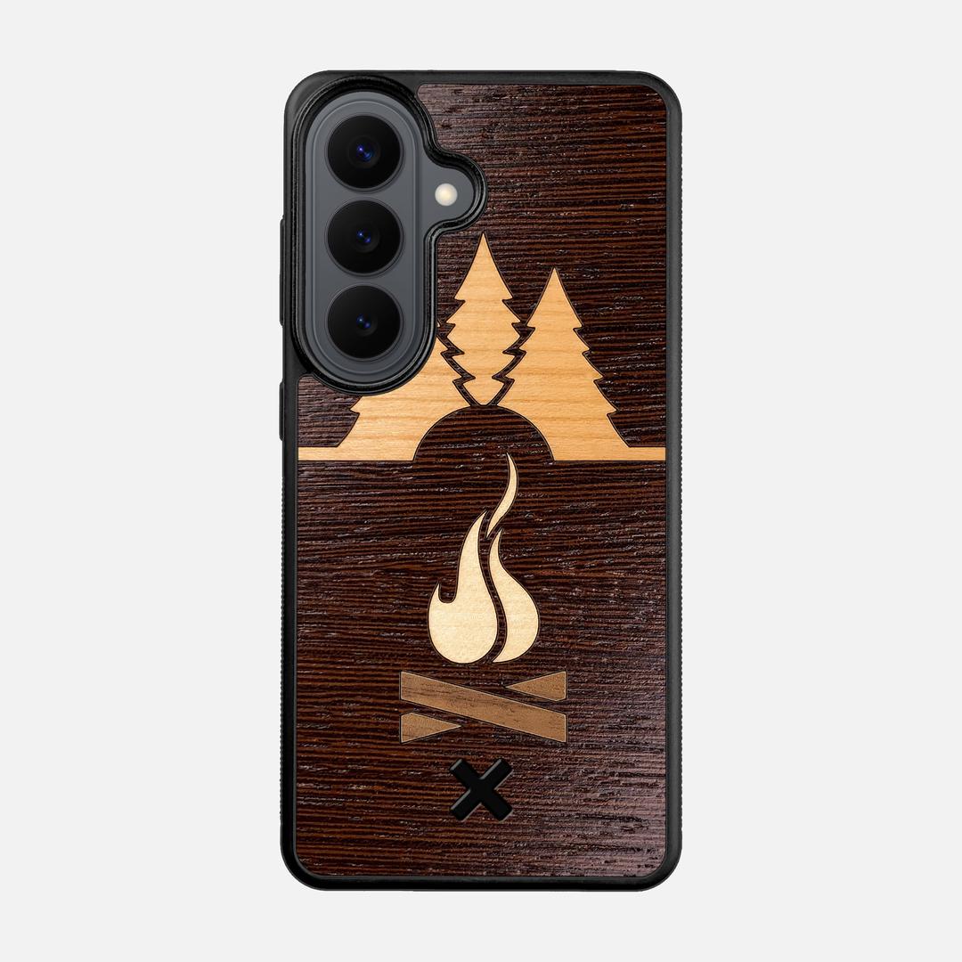 Nomad Case for the Samsung Galaxy S26 featuring a Wenge, Cherry, Maple, and Walnut Wood backer with the Keyway X Mark#Phone Model_Galaxy S26
