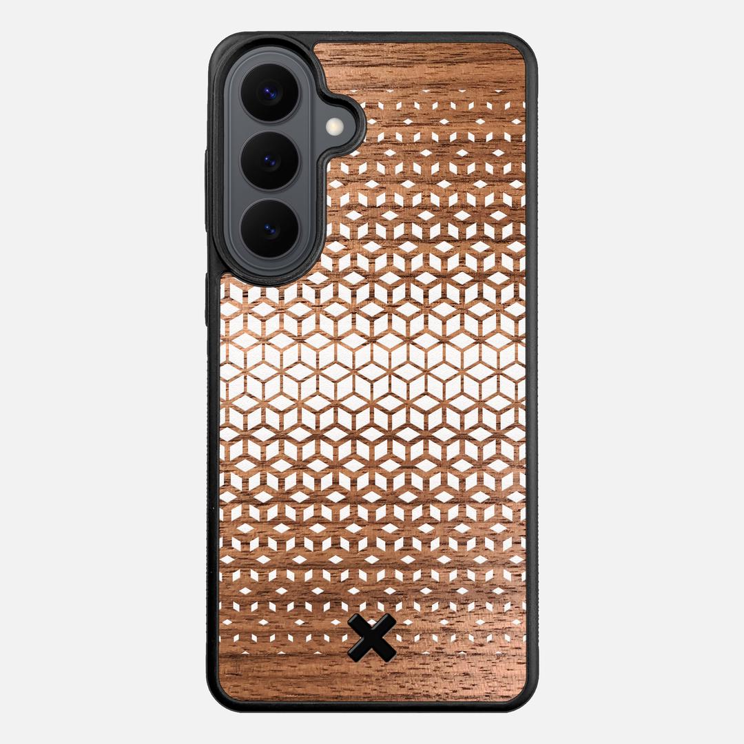 Geo Case for the Samsung Galaxy S26 Plus featuring a UV Printed Walnut Wood backer with the Keyway X Mark#Phone Model_Galaxy S26 Plus