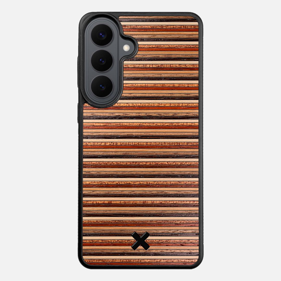 Strata Case for the Samsung Galaxy S26 Plus featuring a Maple, Sapele, Padauk, Cherry, Walnut, and Wenge Wood backer with the Keyway X Mark#Phone Model_Galaxy S26 Plus