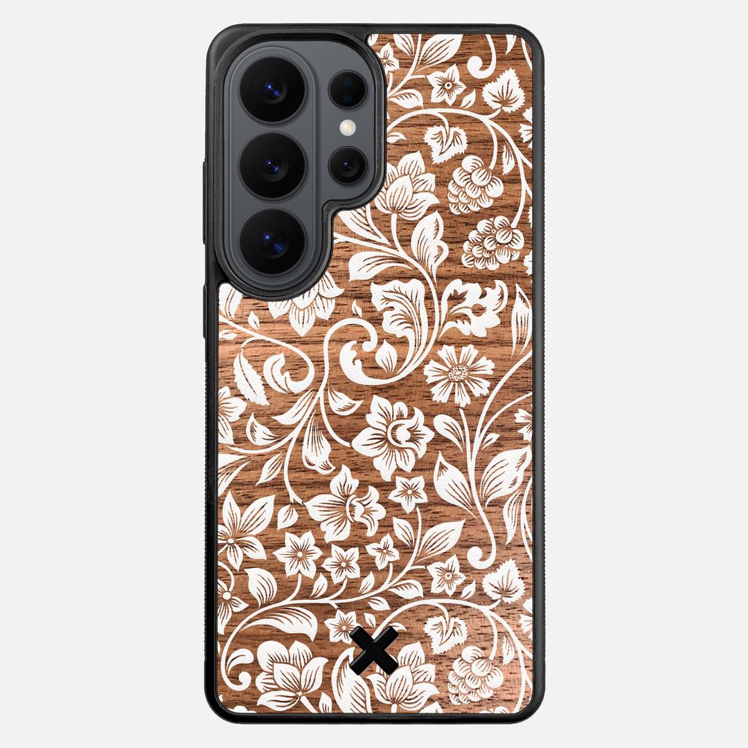 Blossom Case for the Samsung Galaxy S26 Ultra featuring a UV Printed Walnut Wood backer with the Keyway X Mark#Phone Model_Galaxy S26 Ultra