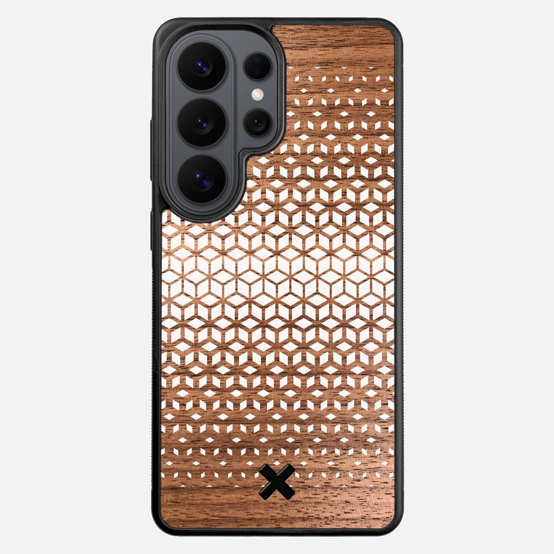 Geo Case for the Samsung Galaxy S26 Ultra featuring a UV Printed Walnut Wood backer with the Keyway X Mark#Phone Model_Galaxy S26 Ultra