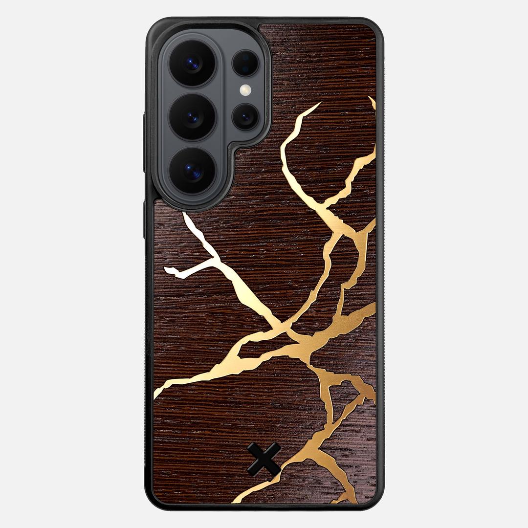 Restore Case for the Samsung Galaxy S26 Ultra featuring a Gold and Wenge Wood backer with the Keyway X Mark#Phone Model_Galaxy S26 Ultra