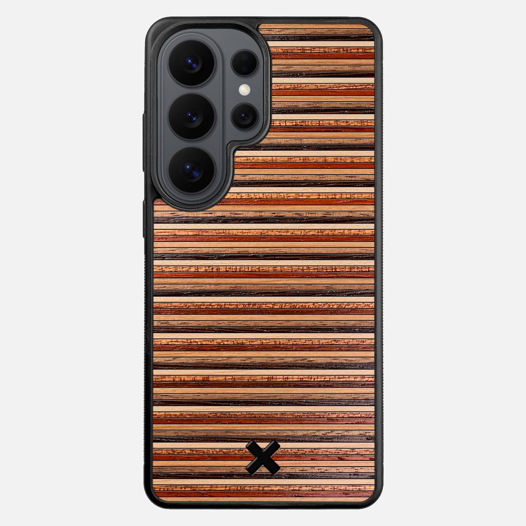 Strata Case for the Samsung Galaxy S26 Ultra featuring a Maple, Sapele, Padauk, Cherry, Walnut, and Wenge Wood backer with the Keyway X Mark#Phone Model_Galaxy S26 Ultra