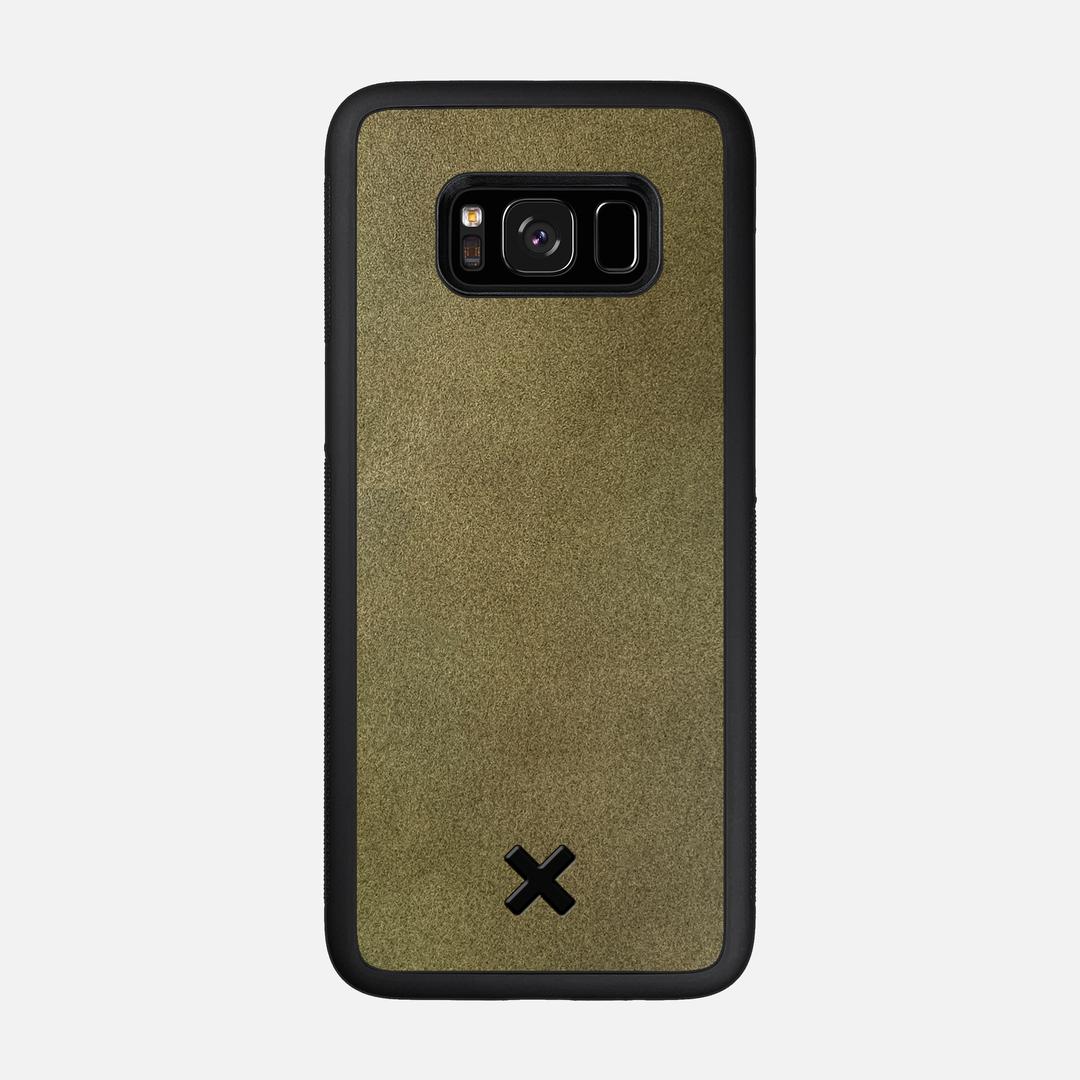 Olive Leather Case for the Samsung Galaxy S8 featuring a Genuine Leather backer with the Keyway X Mark#Phone Model_Galaxy S8