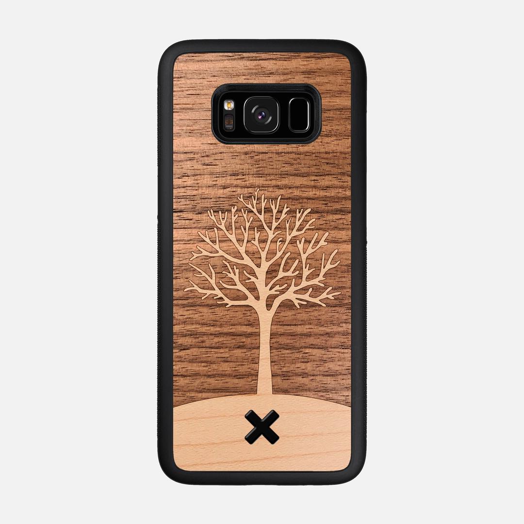 Tree of Life Case for the Samsung Galaxy S8 featuring a Maple and Walnut Wood backer with the Keyway X Mark#Phone Model_Galaxy S8