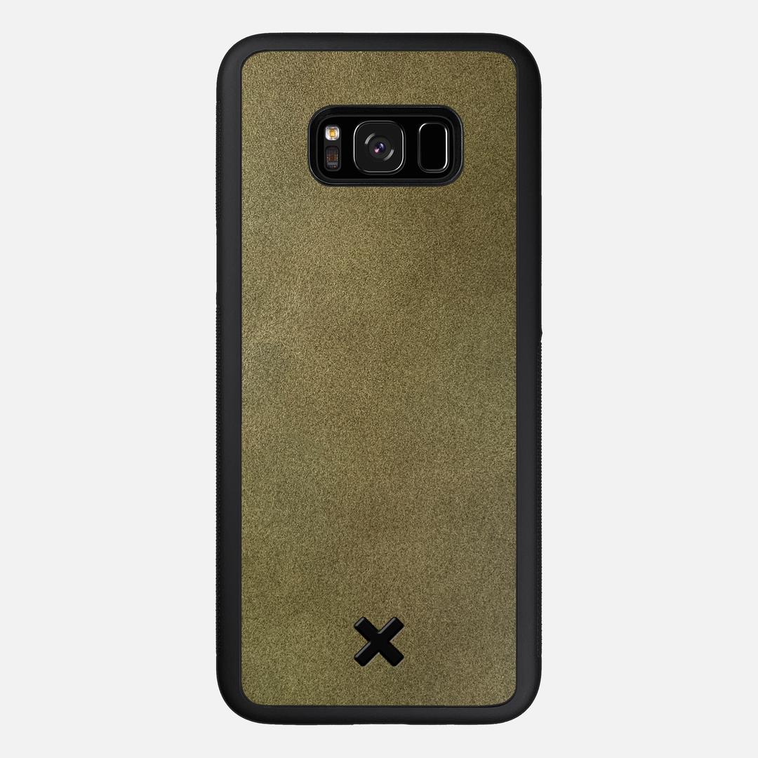 Olive Leather Case for the Samsung Galaxy S8 Plus featuring a Genuine Leather backer with the Keyway X Mark#Phone Model_Galaxy S8 Plus