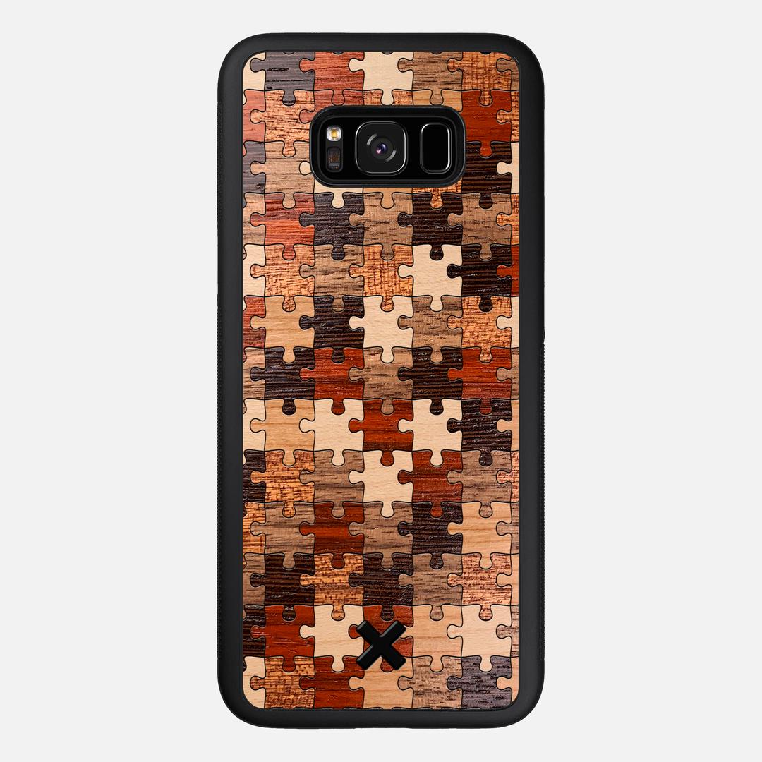 Puzzle Case for the Samsung Galaxy S8 Plus featuring a Wenge, Maple, Cherry, Sapele, Padauk, and Walnut Wood backer with the Keyway X Mark#Phone Model_Galaxy S8 Plus