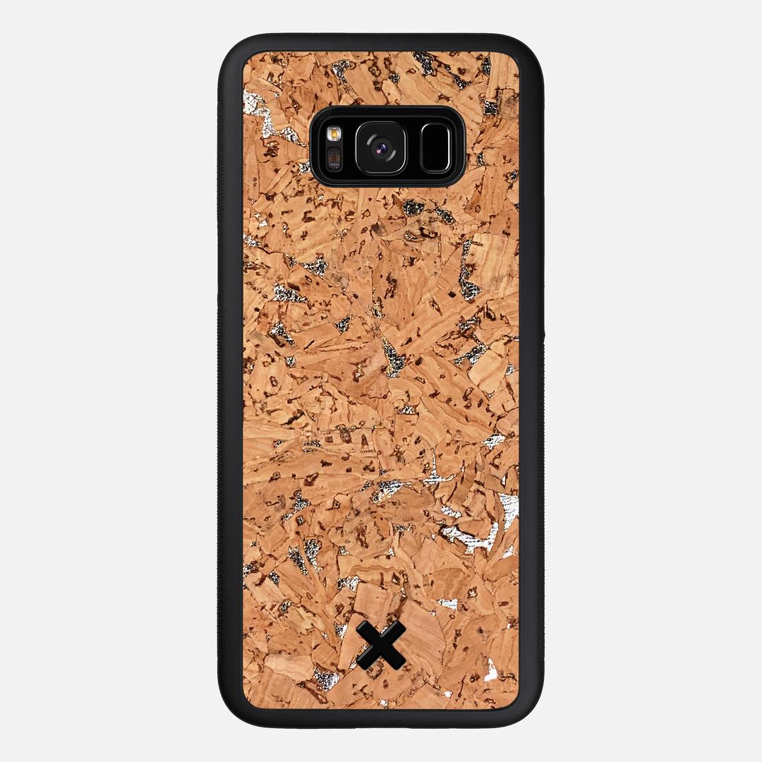 Silver Cork Case for the Samsung Galaxy S8 Plus featuring a Genuine Cork backer with the Keyway X Mark#Phone Model_Galaxy S8 Plus