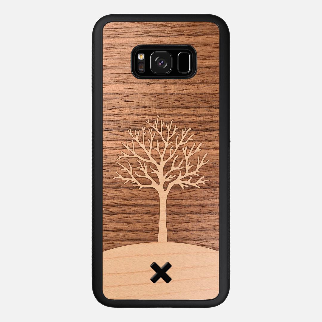 Tree of Life Case for the Samsung Galaxy S8 Plus featuring a Maple and Walnut Wood backer with the Keyway X Mark#Phone Model_Galaxy S8 Plus