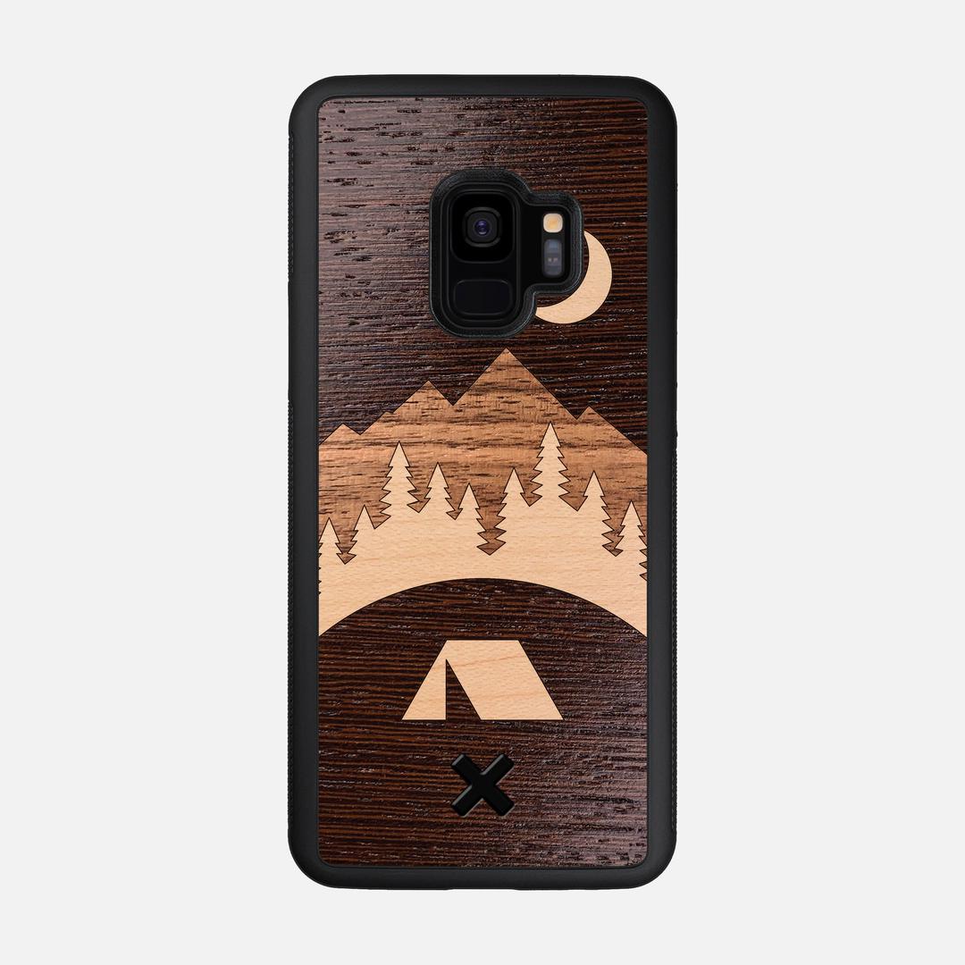 Woodland Case for the Samsung Galaxy S9 featuring a Wenge, Maple, and Walnut Wood backer with the Keyway X Mark#Phone Model_Galaxy S9