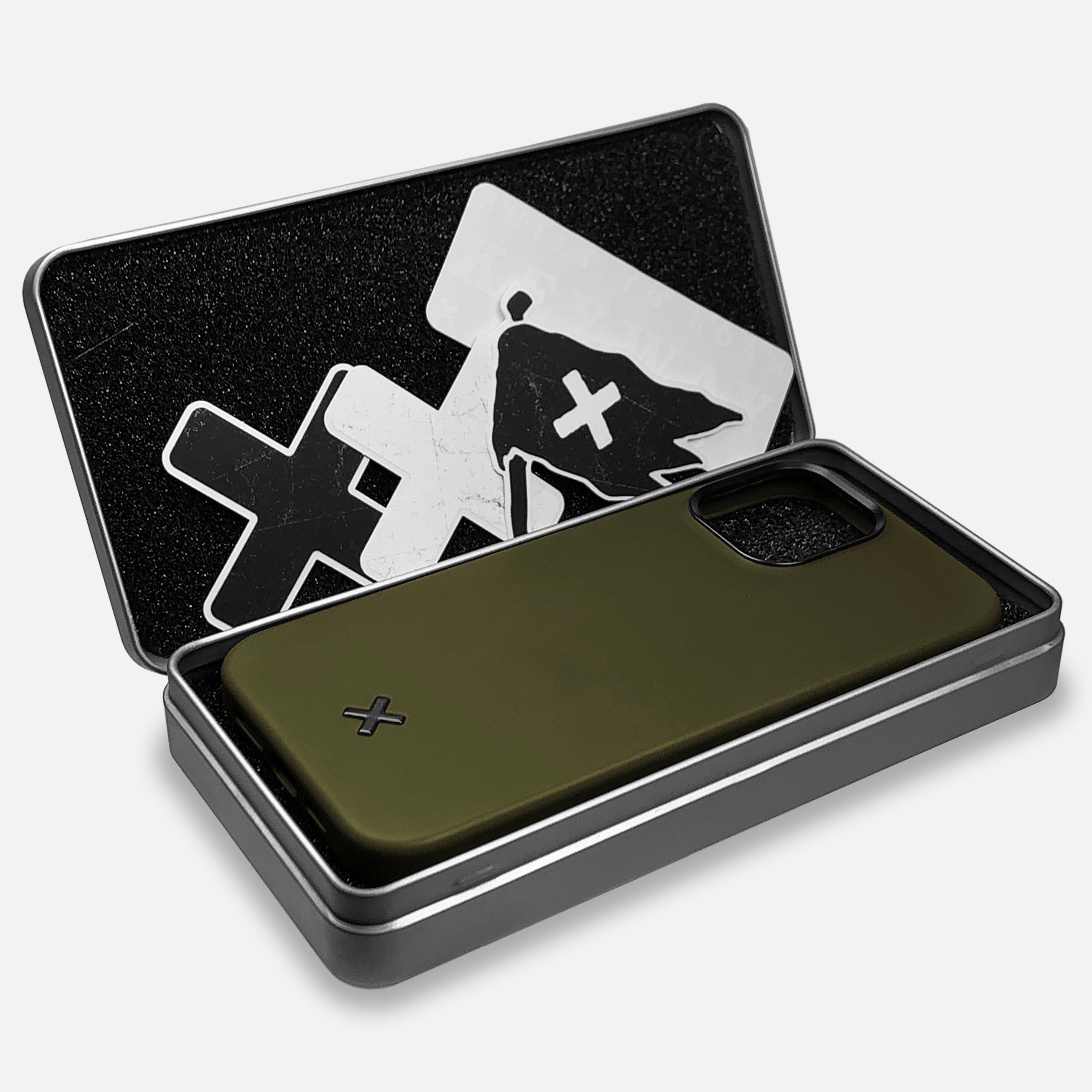 Keyway Reusable Metal tin packaging for the leather iPhone Case