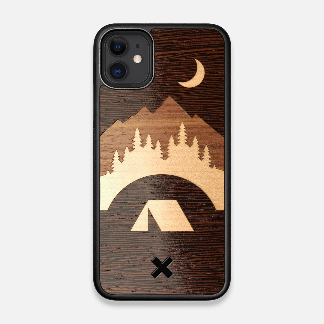 Front view of the Wilderness Wenge Wood iPhone 11 Case by Keyway Designs
