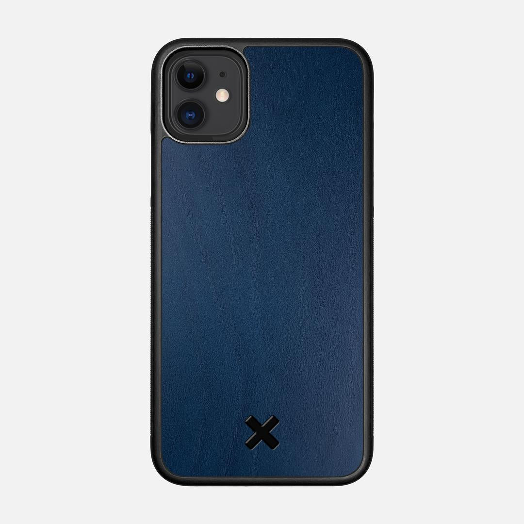Midnight Leather Case for the Apple iPhone 11 featuring a Genuine Leather backer with the Keyway X Mark#Phone Model_iPhone 11