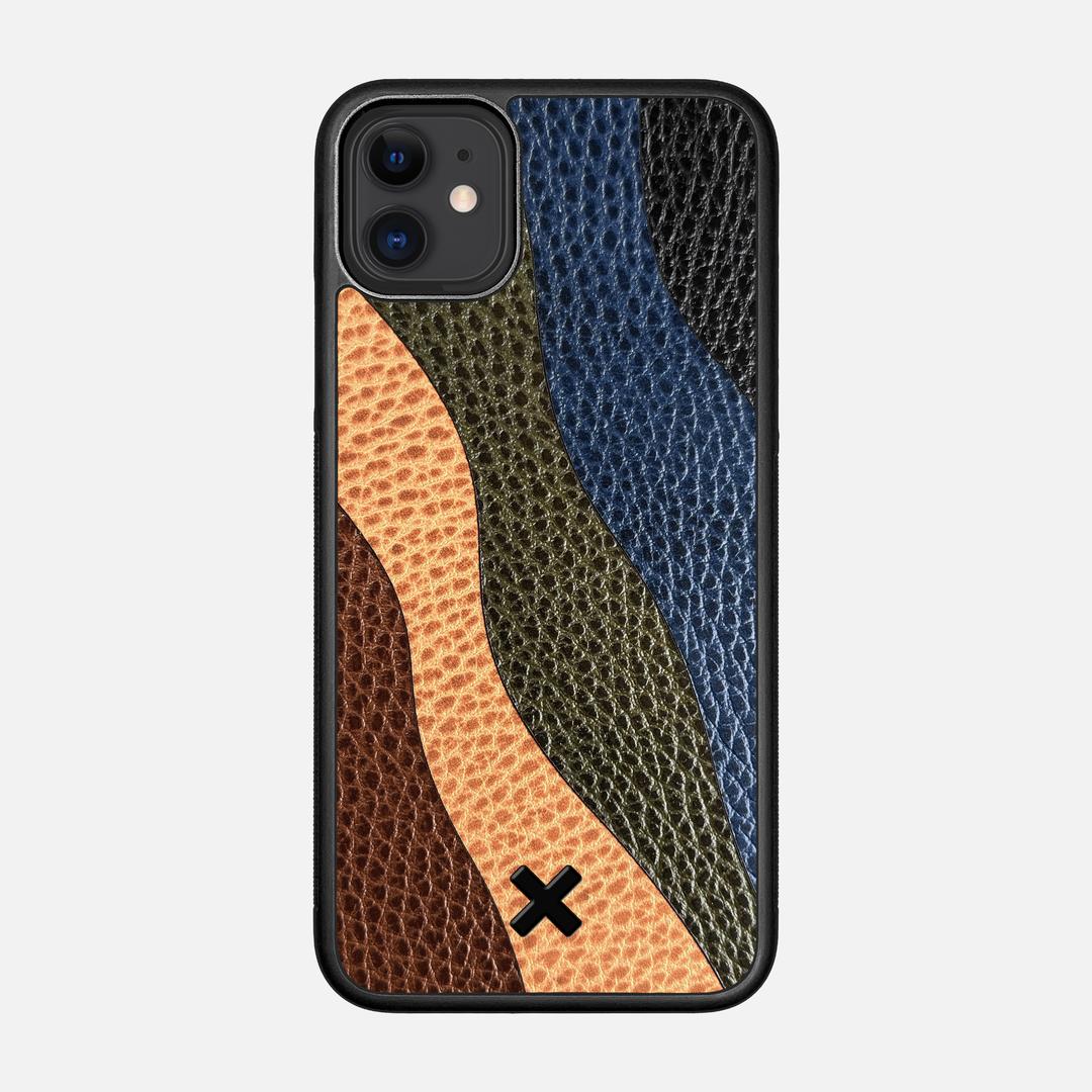 Sable Leather Case for the Apple iPhone 11 featuring a Genuine Leather backer with the Keyway X Mark#Phone Model_iPhone 11