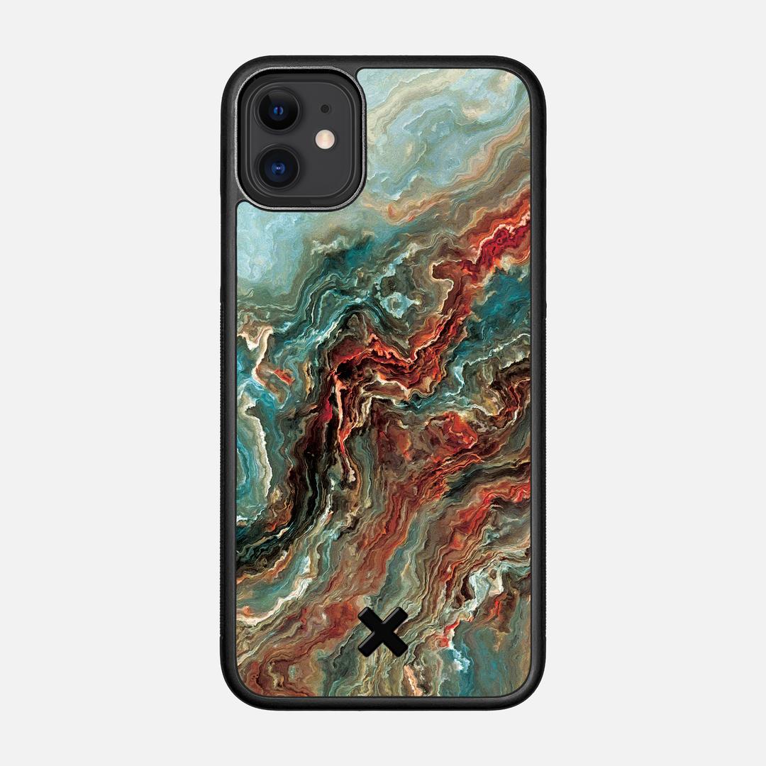 Verona Case for the Apple iPhone 11 featuring a UV Printed Wenge Wood backer with the Keyway X Mark#Phone Model_iPhone 11