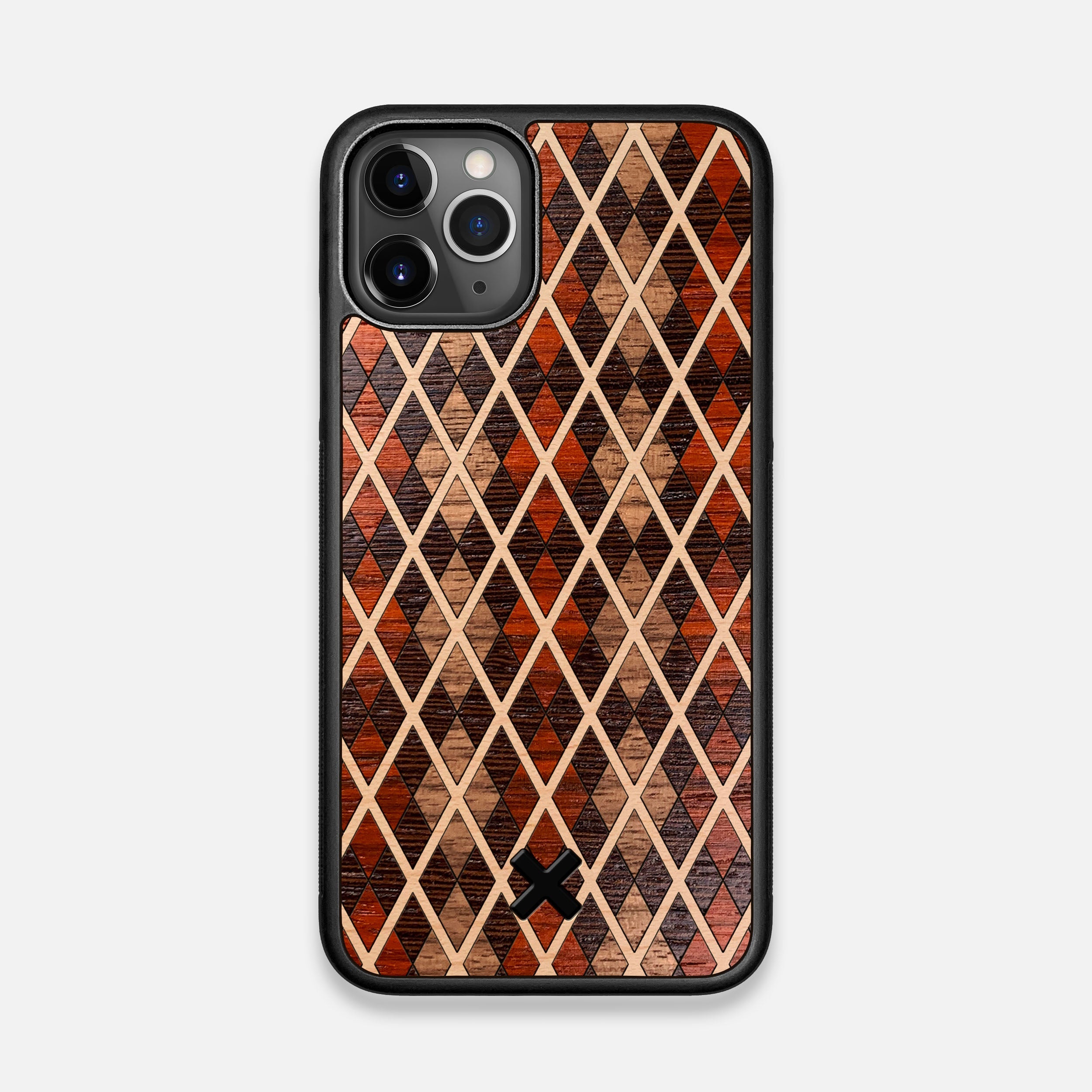 TPU/PC Sides of the Argyle Wood iPhone 11 Pro Case by Keyway Designs