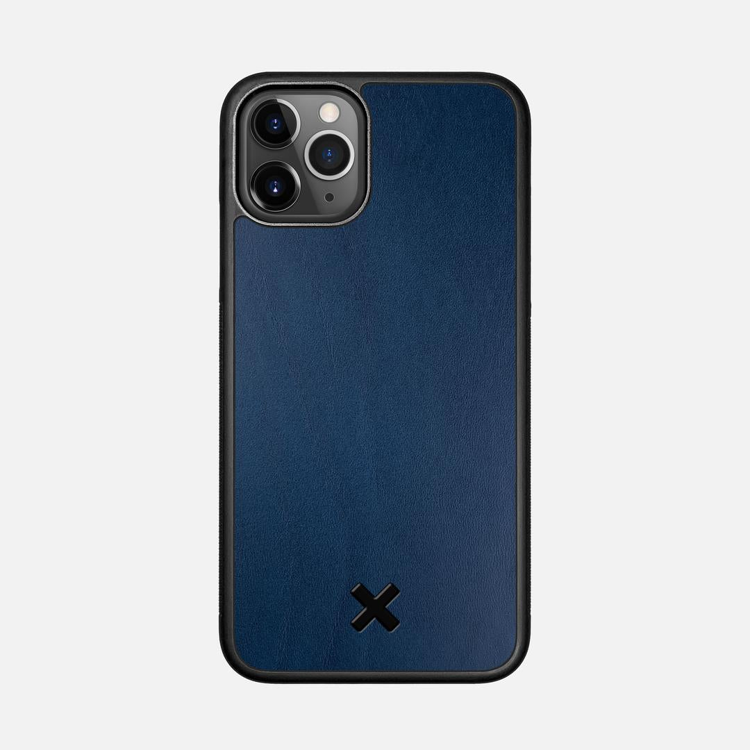 Midnight Leather Case for the Apple iPhone 11 Pro featuring a Genuine Leather backer with the Keyway X Mark#Phone Model_iPhone 11 Pro