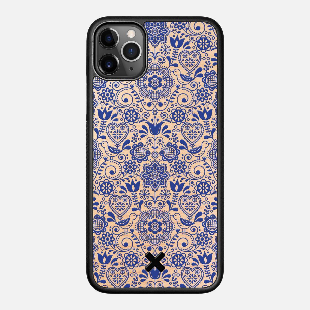 Bloom Case for the Apple iPhone 11 Pro Max featuring a UV Printed Maple Wood backer with the Keyway X Mark#Phone Model_iPhone 11 Pro Max
