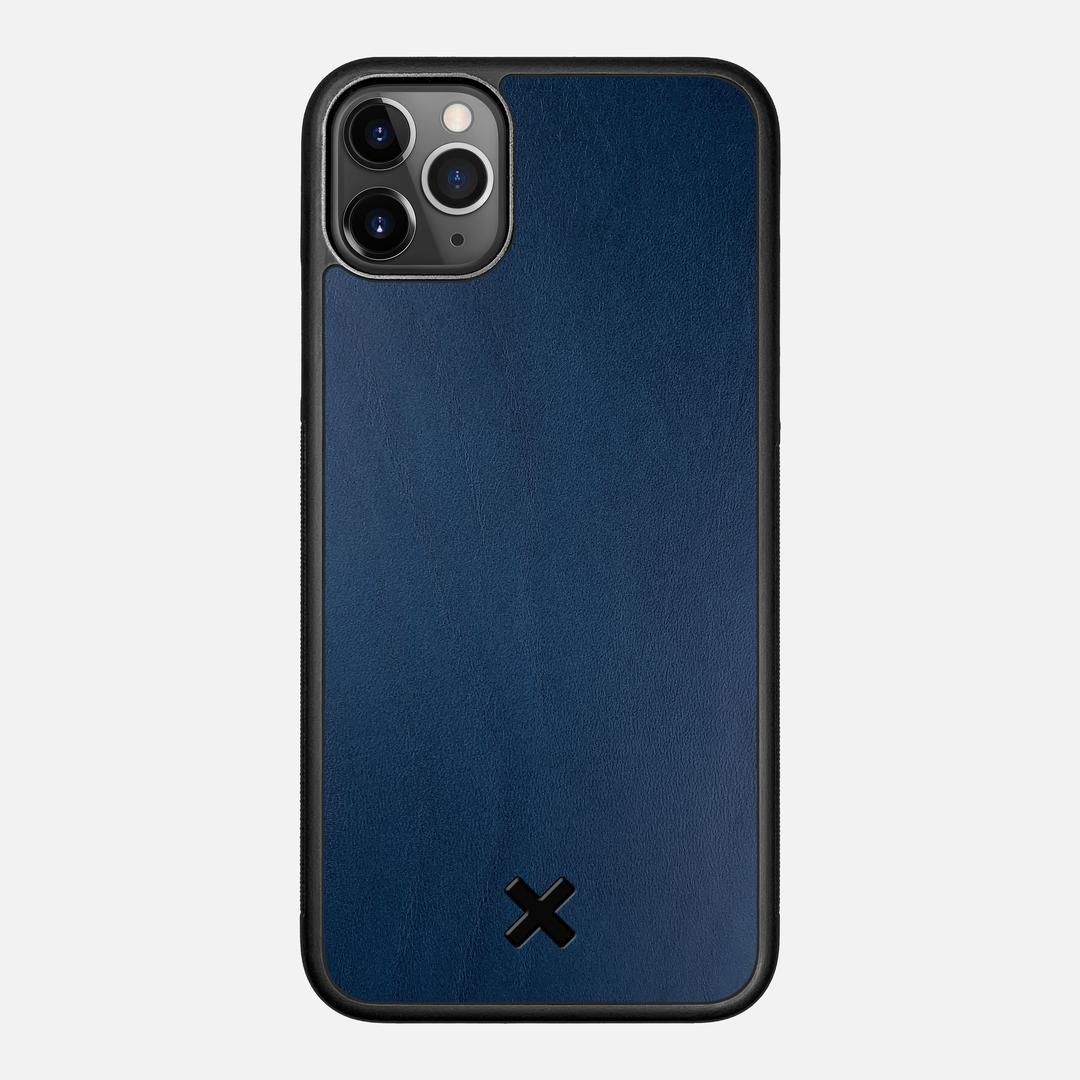 Midnight Leather Case for the Apple iPhone 11 Pro Max featuring a Genuine Leather backer with the Keyway X Mark#Phone Model_iPhone 11 Pro Max