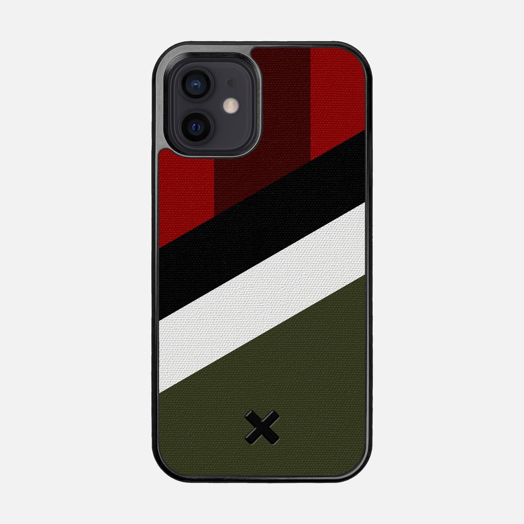 Highland Case for the Apple iPhone 12 featuring a UV Printed Cotton Canvas backer with the Keyway X Mark#Phone Model_iPhone 12