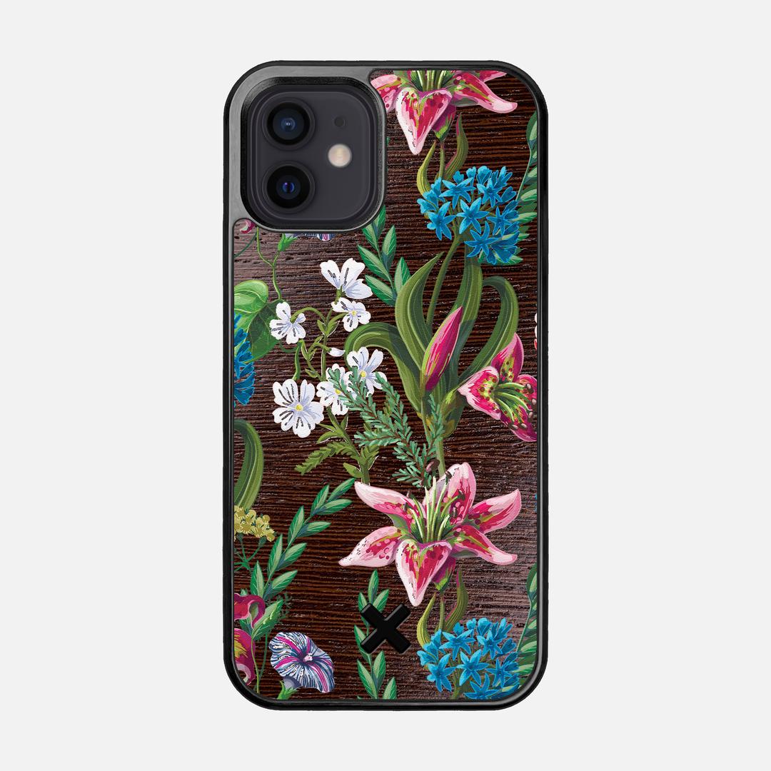 Stargazer Case for the Apple iPhone 12 featuring a UV Printed Wenge Wood backer with the Keyway X Mark#Phone Model_iPhone 12