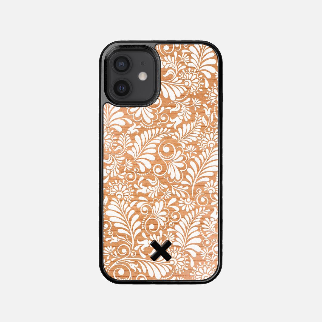 Botanica Case for the Apple iPhone 12 Mini featuring a UV Printed Cherry Wood backer with the Keyway X Mark#Phone Model_iPhone 12 Mini