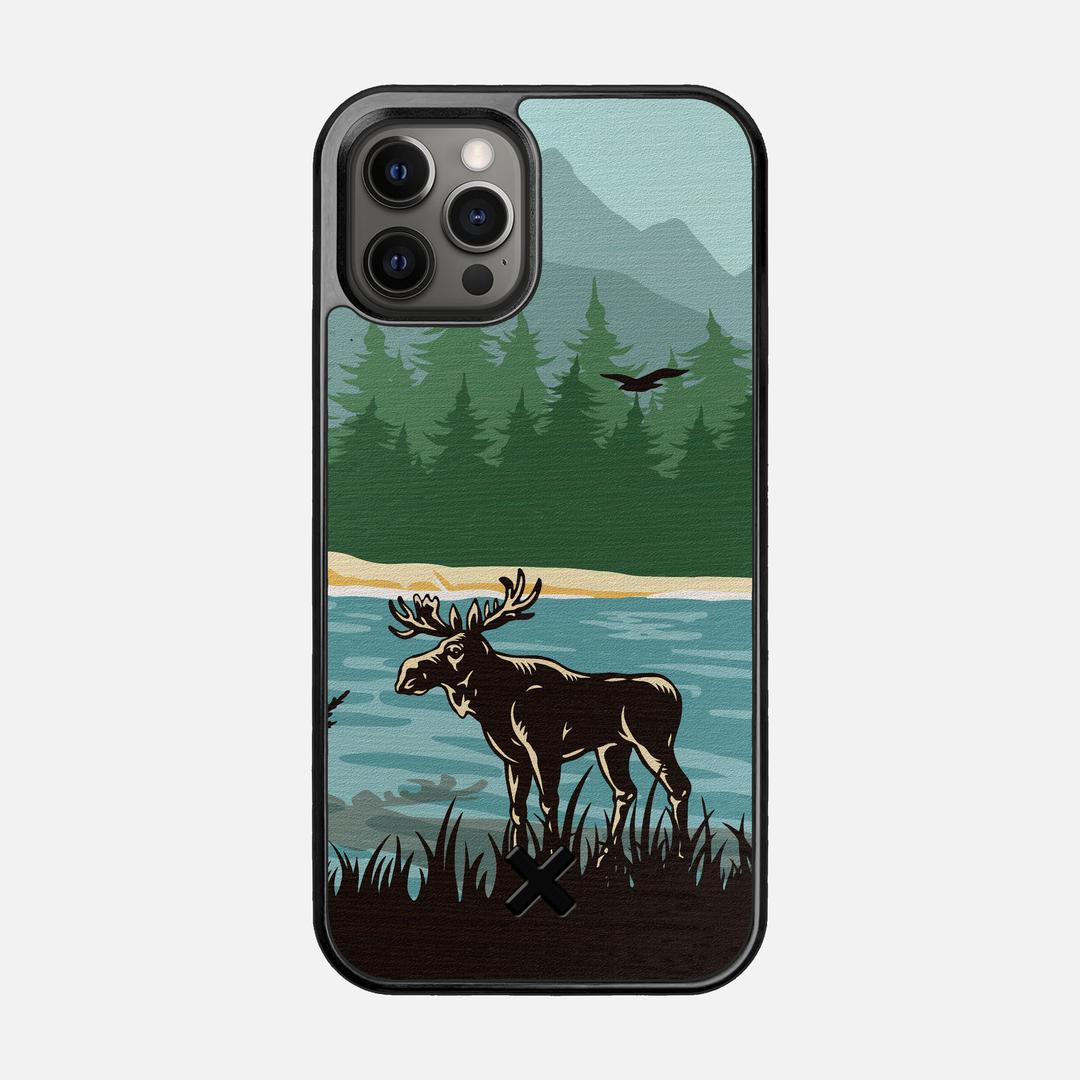 Moose Tracks Case for the Apple iPhone 12 Pro featuring a UV Printed Wenge Wood backer with the Keyway X Mark#Phone Model_iPhone 12 Pro