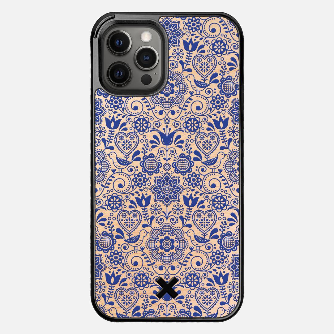 Bloom Case for the Apple iPhone 12 Pro Max featuring a UV Printed Maple Wood backer with the Keyway X Mark#Phone Model_iPhone 12 Pro Max