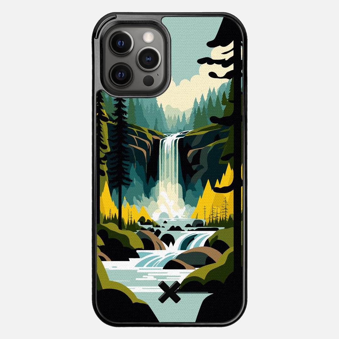 Cascade Case for the Apple iPhone 12 Pro Max featuring a UV Printed Cotton Canvas backer with the Keyway X Mark#Phone Model_iPhone 12 Pro Max
