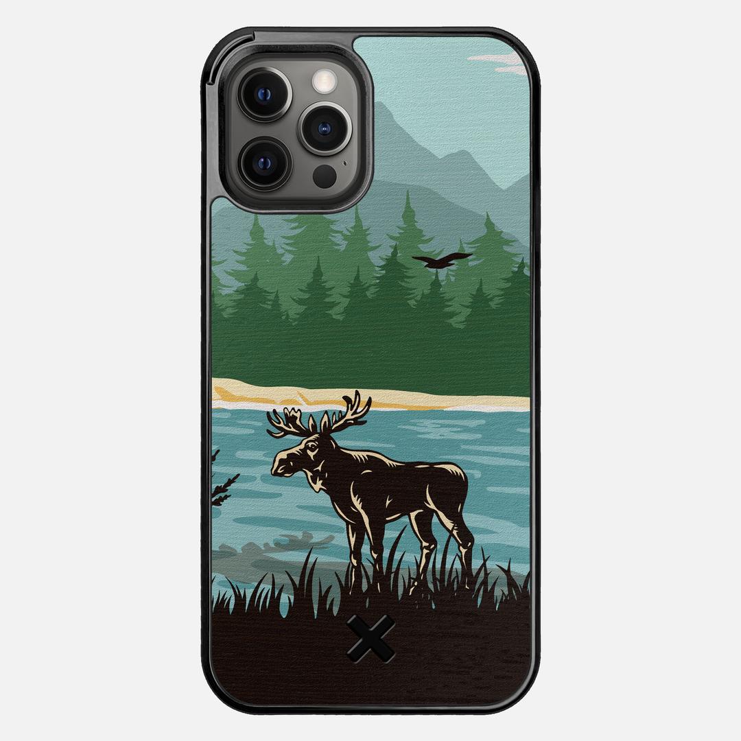 Moose Tracks Case for the Apple iPhone 12 Pro Max featuring a UV Printed Wenge Wood backer with the Keyway X Mark#Phone Model_iPhone 12 Pro Max