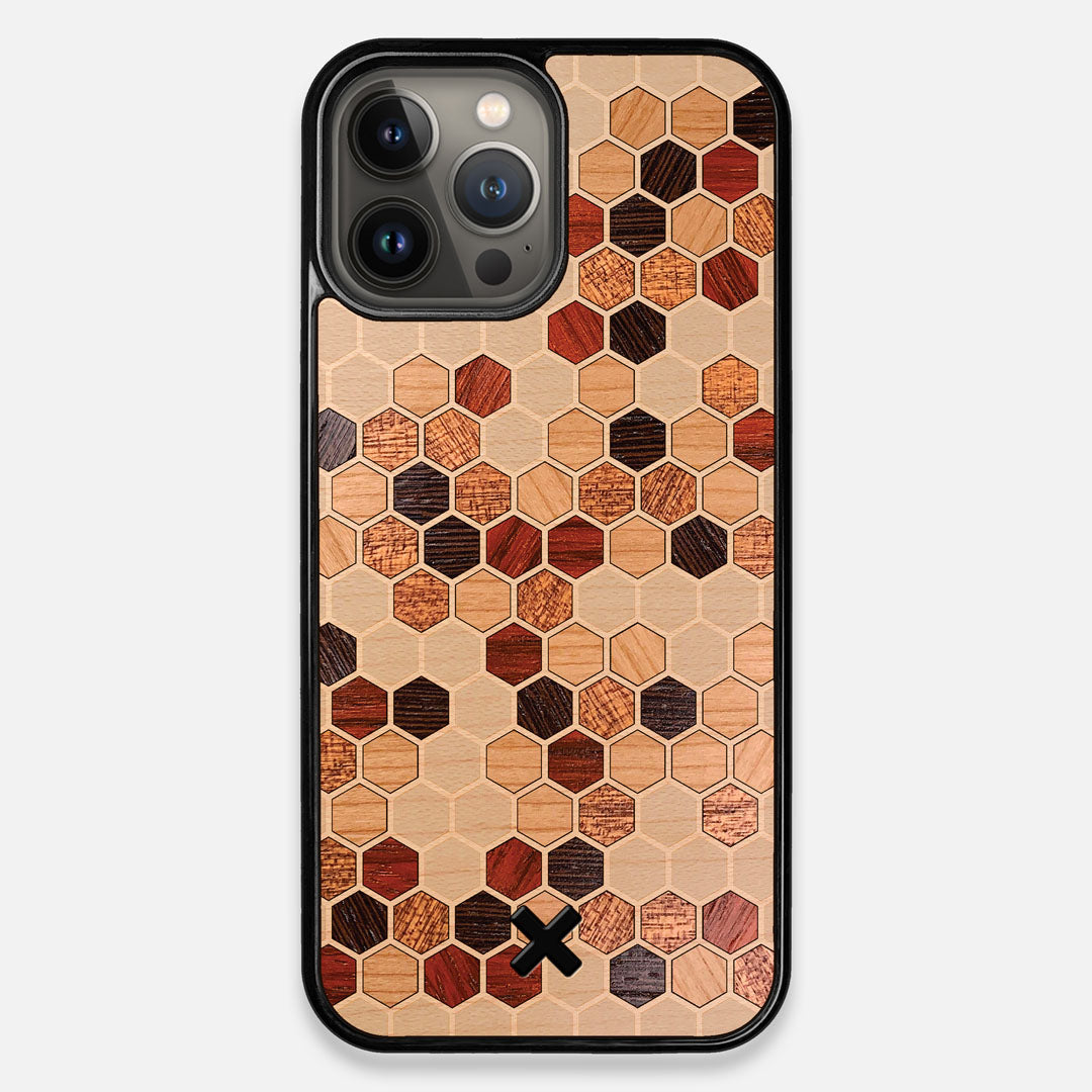 Cellular Wood iPhone 13 Pro Max Design by Keyway Designs, Front View