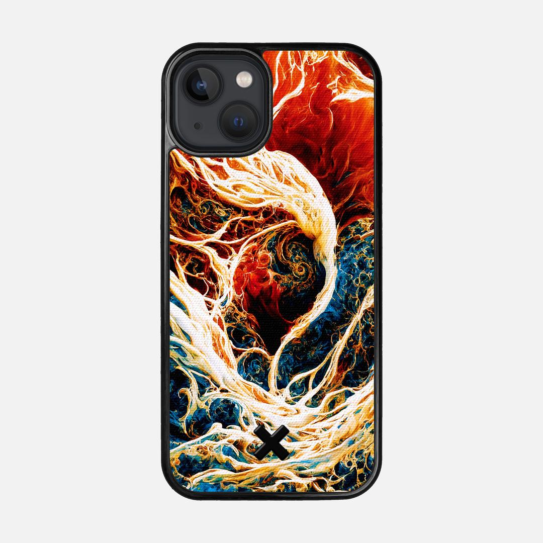 Evolve Case for the Apple iPhone 13 featuring a UV Printed Cotton Canvas backer with the Keyway X Mark#Phone Model_iPhone 13