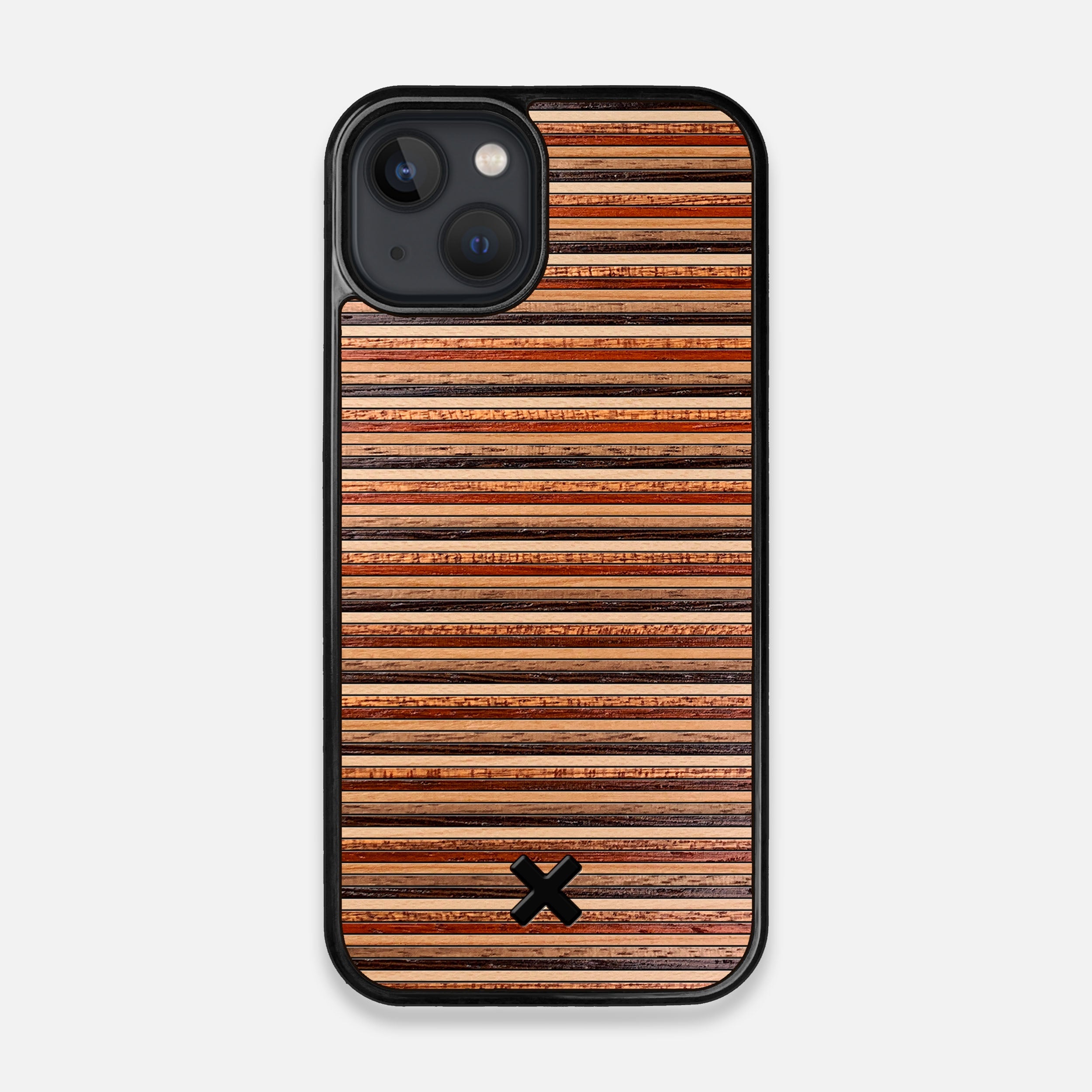 Front View of the Strata Wood iPhone 13 Case by Keyway Designs