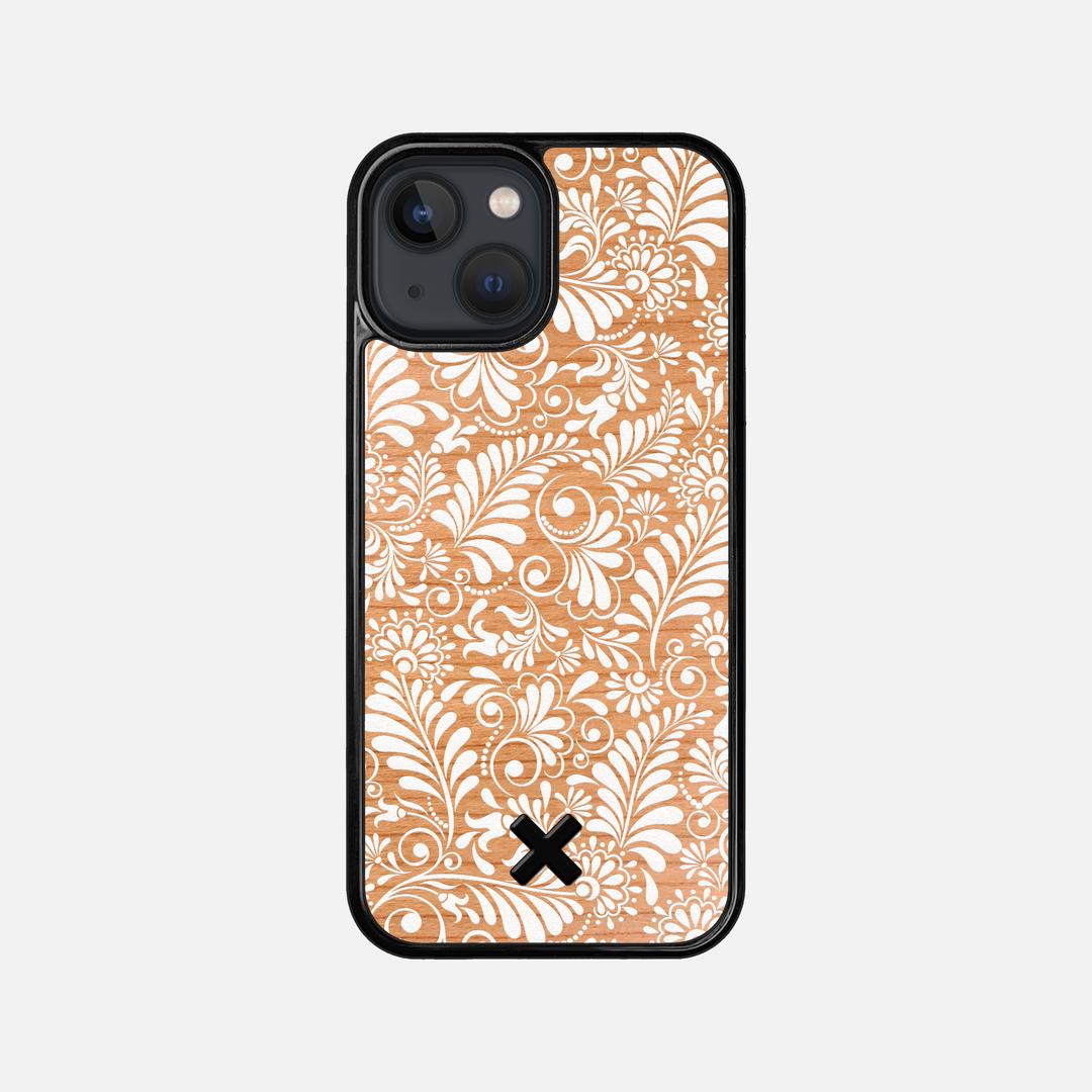 Botanica Case for the Apple iPhone 13 Mini featuring a UV Printed Cherry Wood backer with the Keyway X Mark#Phone Model_iPhone 13 Mini