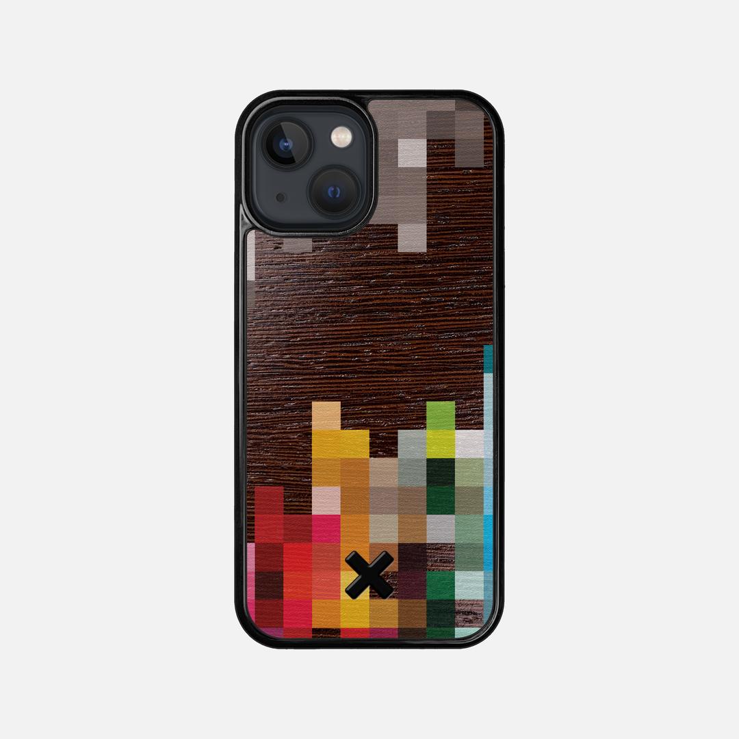 Pixelation Case for the Apple iPhone 13 Mini featuring a UV Printed Wenge Wood backer with the Keyway X Mark#Phone Model_iPhone 13 Mini