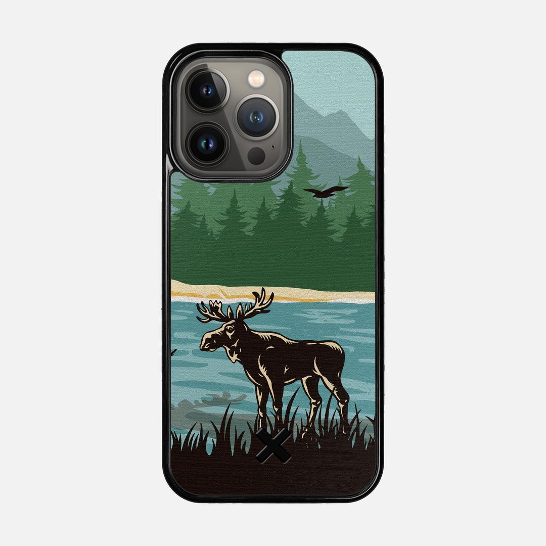 Moose Tracks Case for the Apple iPhone 13 Pro featuring a UV Printed Wenge Wood backer with the Keyway X Mark#Phone Model_iPhone 13 Pro