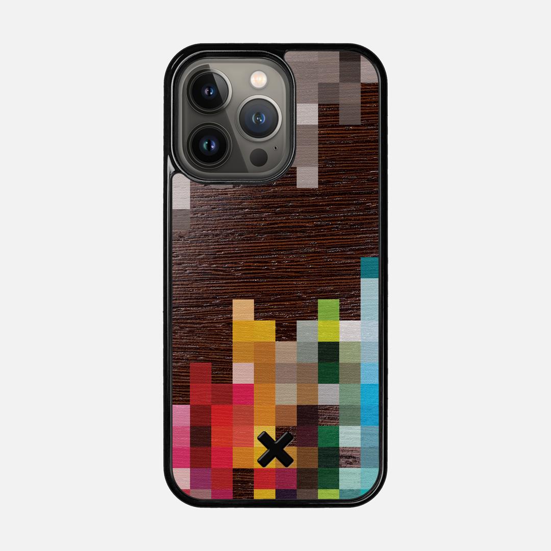 Pixelation Case for the Apple iPhone 13 Pro featuring a UV Printed Wenge Wood backer with the Keyway X Mark#Phone Model_iPhone 13 Pro