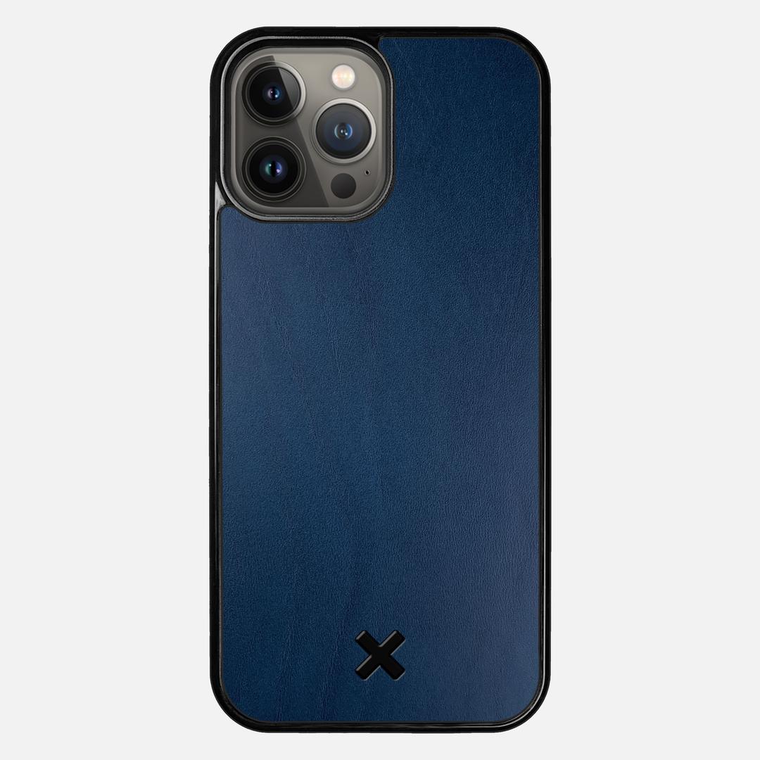 Midnight Leather Case for the Apple iPhone 13 Pro Max featuring a Genuine Leather backer with the Keyway X Mark#Phone Model_iPhone 13 Pro Max