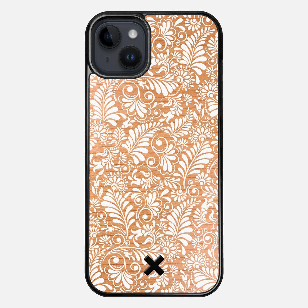 Botanica Case for the Apple iPhone 14 Plus featuring a UV Printed Cherry Wood backer with the Keyway X Mark#Phone Model_iPhone 14 Plus