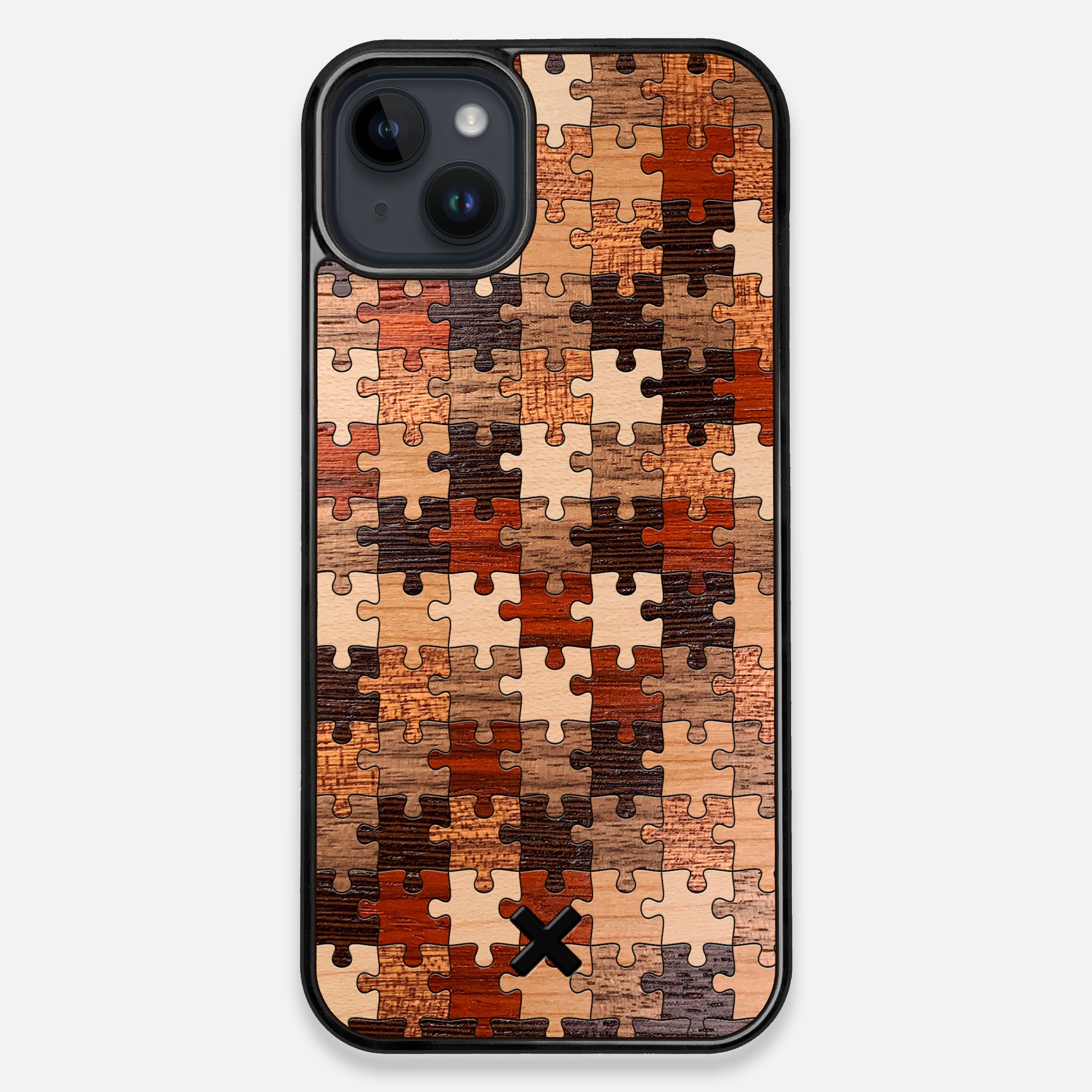 TPU/PC Sides of the Puzzle Wood iPhone 14 Plus MagSafe Case by Keyway Designs