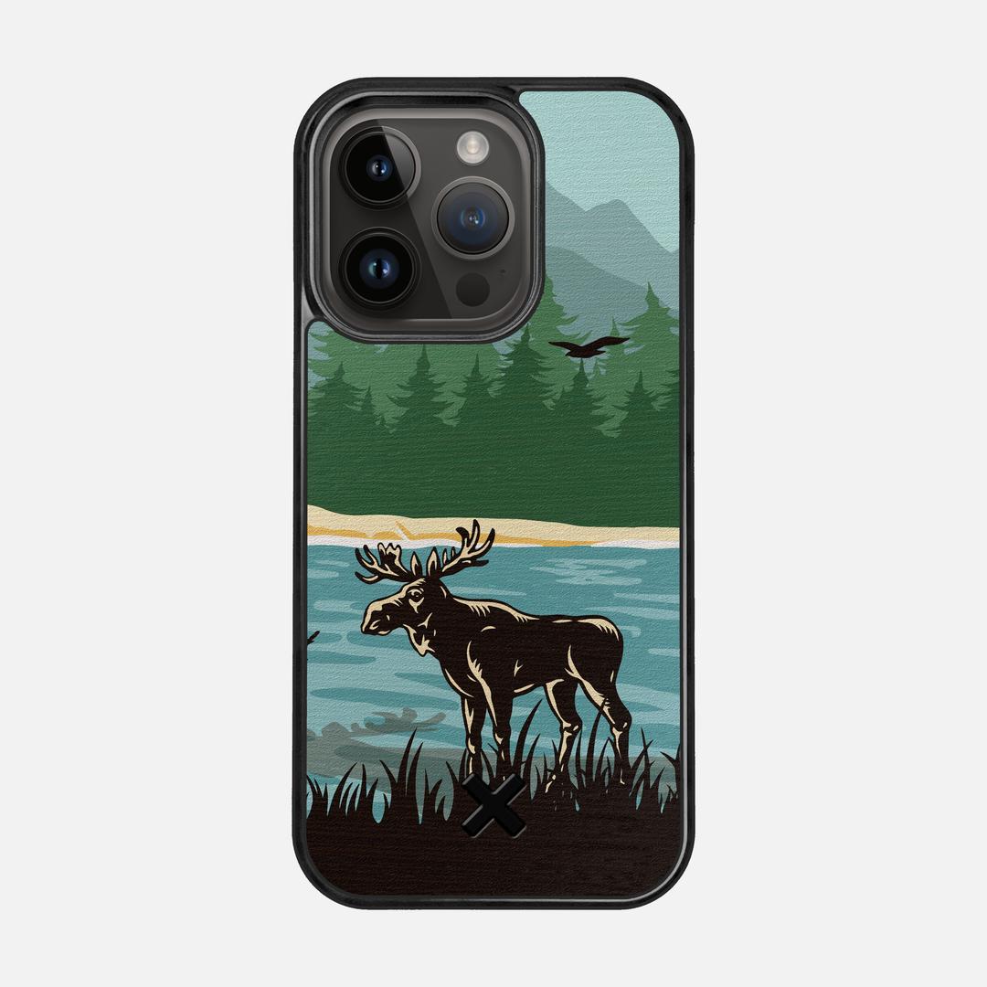 Moose Tracks Case for the Apple iPhone 14 Pro featuring a UV Printed Wenge Wood backer with the Keyway X Mark#Phone Model_iPhone 14 Pro